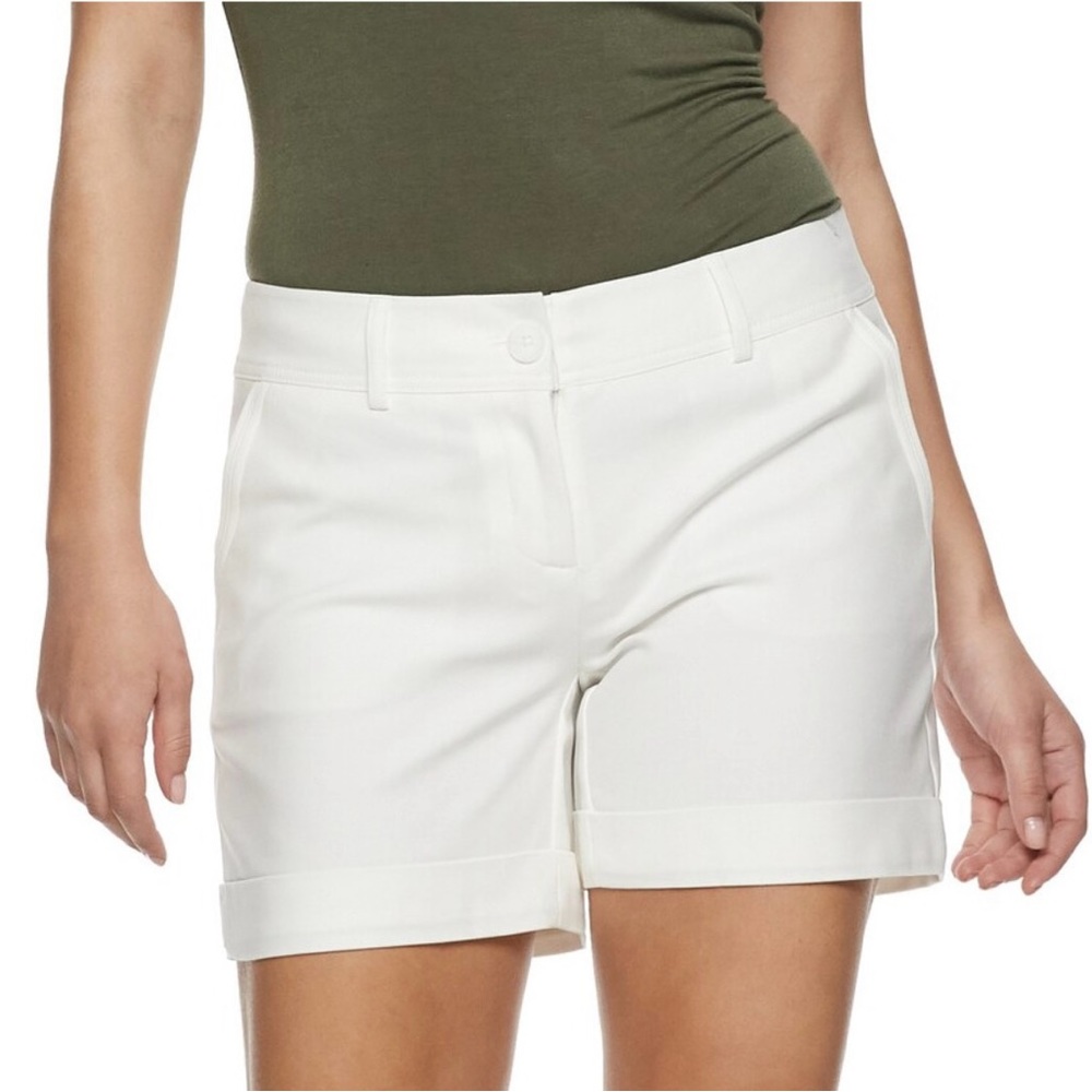 APT9 Tori women’s cuffed shorts size 6 midrise stretch New # with‎ tags